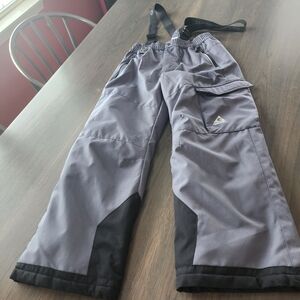 Youth Snow Pants with Suspenders In Dark Gray